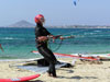 Kitesurfer in Mikri Vigla, Naxos