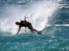 kite surf manoeuvre in Mikri Vigla, Naxos