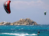 kite surf jump in Mikri Vigla, Naxos