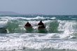 Wave riding in Mikri Vigla, Naxos