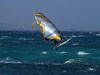 Windsurf jump in Mikri VIgla, Naxos